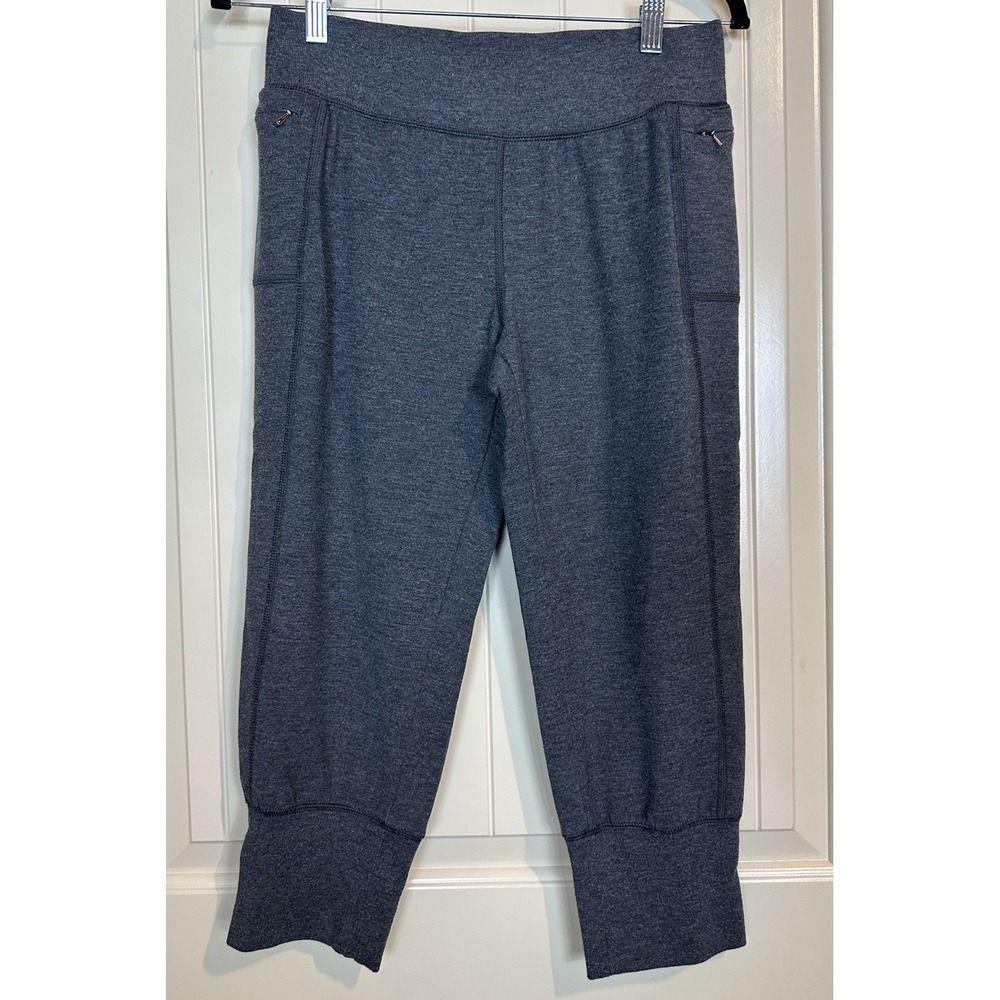 Calia Jogger Pants Women's Gray pull on Pockets Cropped Stretch‎ sz S